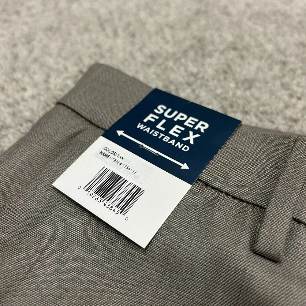 Haggar Dress Pants Mens 30X30 365 Flex Straight Leg Gray New with Tags NWT